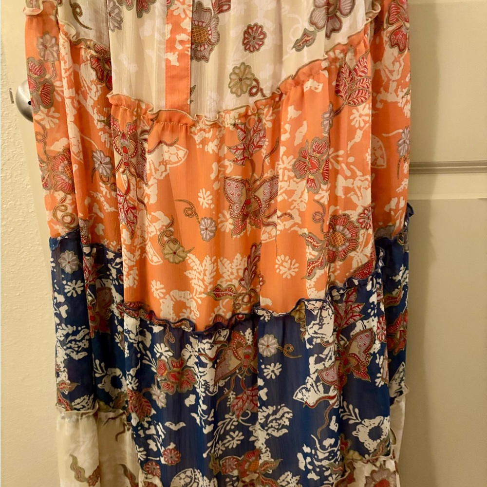 Fig and Flower Floral Maxi Dress 3X - Plus size, bohemian, vacation, modest - Picture 6 of 9